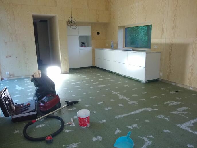 Vloerbekleding Slosse bij Familie Cordy Veurne