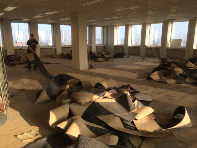 Vloerbekleding Slosse bij Lievens Bauwens Building Gent