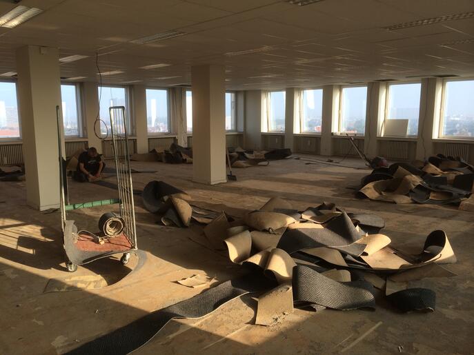 Vloerbekleding Slosse bij Lievens Bauwens Building Gent